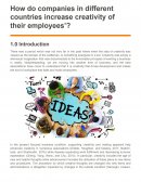 How Do Companies in Different Countries Increase Creativity of Their Employees’?