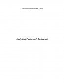 Organizational Behaviour and Theory Analysis of Pantaleone’s Restaurant