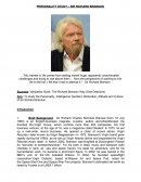 Personality Study – Sir Richard Branson