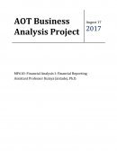 Aot Business Analysis Project