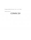 Comm 220 - Analysis of Markets