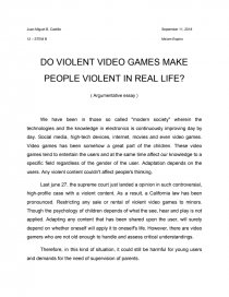 Реферат: Are Video Games Influencing Our Children Essay