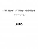 Full Strategic Appraisal of a Real Company Zara