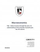 Indian Economy Through the Years: An Understanding of Three Decades of Growth Post the Lpg Reforms