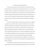 Personality and Occupational Profile Paper