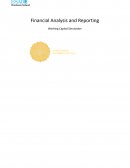 Financial Analysis and Reporting Working Capital Simulation