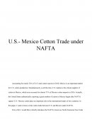 U.S.- Mexico Cotton Trade Under Nafta