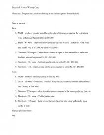freemark abbey winery decision tree