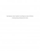 Data Exploratory Analysis: Hypothesis Test and Regression Analysis of Portfolios Containing Gaming and Department Store Stocks