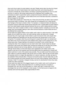 impact of social media on society essay