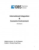 Malaysia's Integration to Global Economy