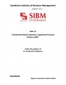 Cumberland Metal Industries: Engineered Products Division,1980