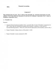 chemalite inc balance sheet