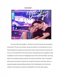 Hello Love Goodbye Book Movie Report Hello Love Goodbye Book Movie Report