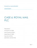 Royal Mail Plc Case Study